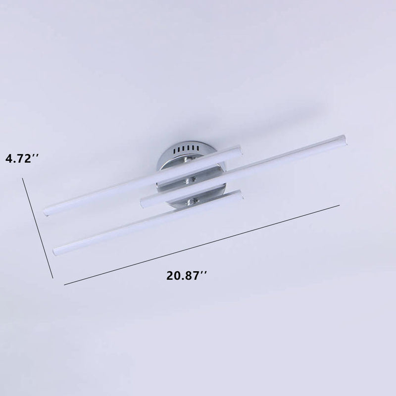 Minimalistische parallele LED-Deckenleuchte zur halbbündigen Montage 