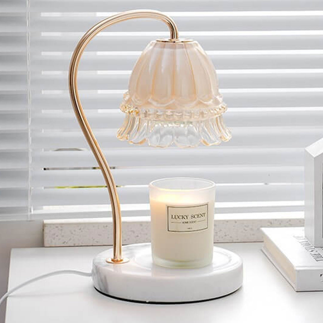 Kreative Glas-Glockenblume Aromalampe Schmelzende Wachstischlampe 