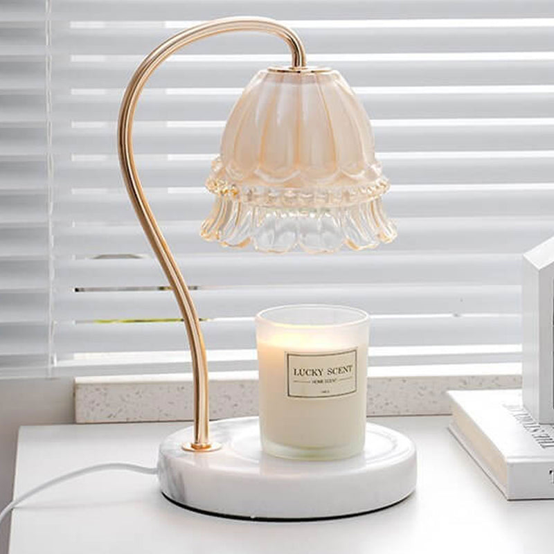 Creative Glass Bellflower Aroma Lamp Melting Wax Table Lamp