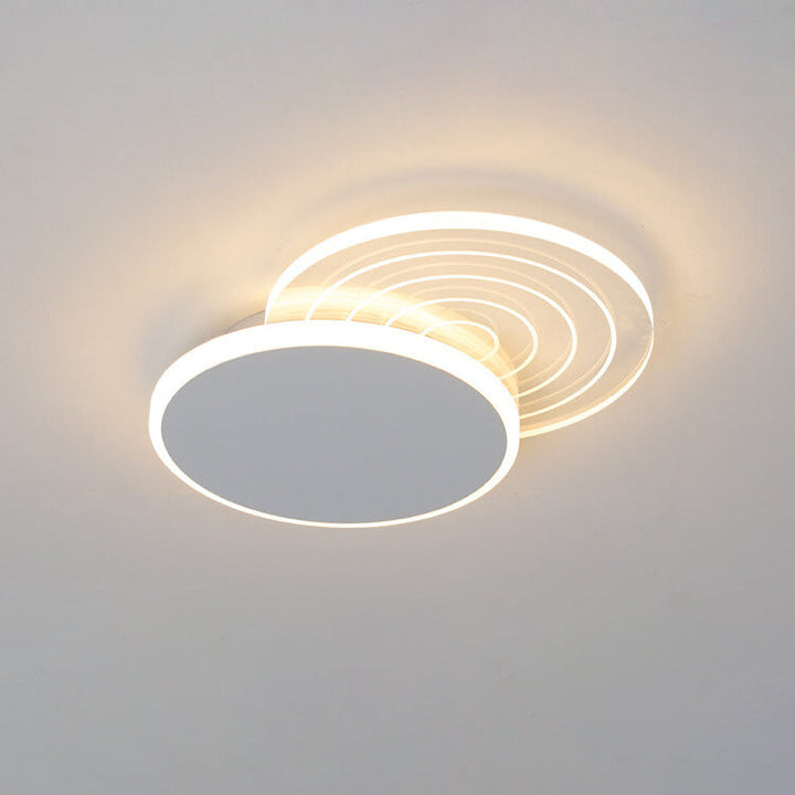 Iluminación LED de montaje empotrado de acrílico y hierro geométrico de lujo moderno 