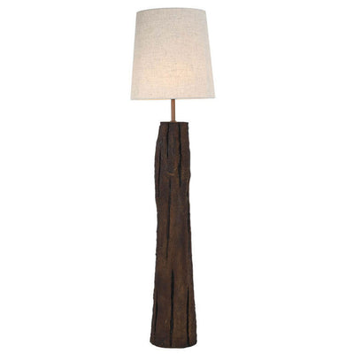 Tiffany Fabric Upright Resin 1-Light Standing Floor Lamp
