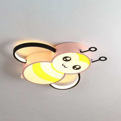 Cartoon Creative Bees Acrylic Iron LED Flush Mount Ceiling Light