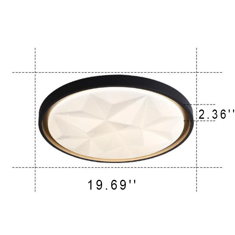 Moderne LED-Einbauleuchte mit rundem Sternmuster aus Acryl 
