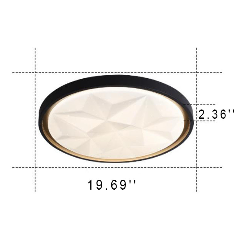 Modern Acrylic Star Pattern LED Round Flush Mount Light