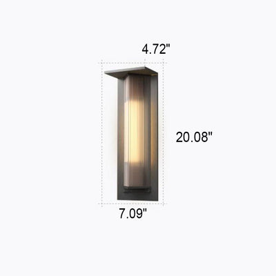 Moderne, minimalistische, wasserdichte Wandleuchte aus Aluminiumglas für den Außenbereich 