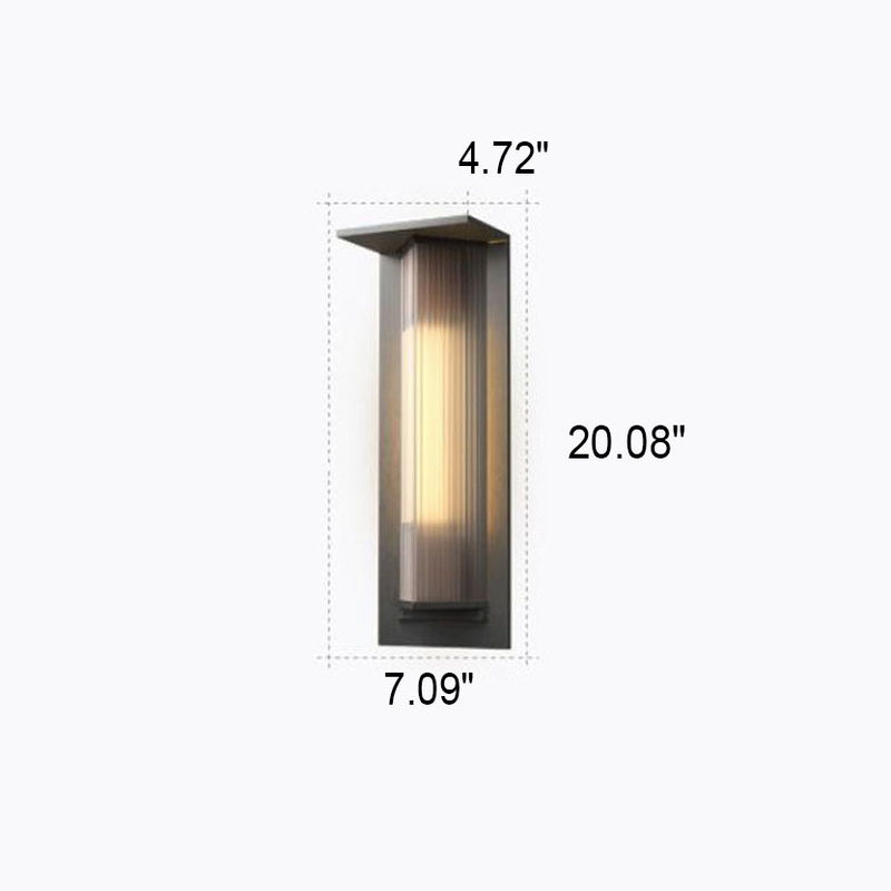 Modern Retro Minimalist Aluminum Glass Outdoor Waterproof Wall Sconce Lamp