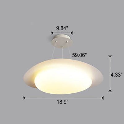 ضوء قلادة LED من الأكريليك الحديدي الأبيض على شكل حصى بأسلوب الشمال البسيط 