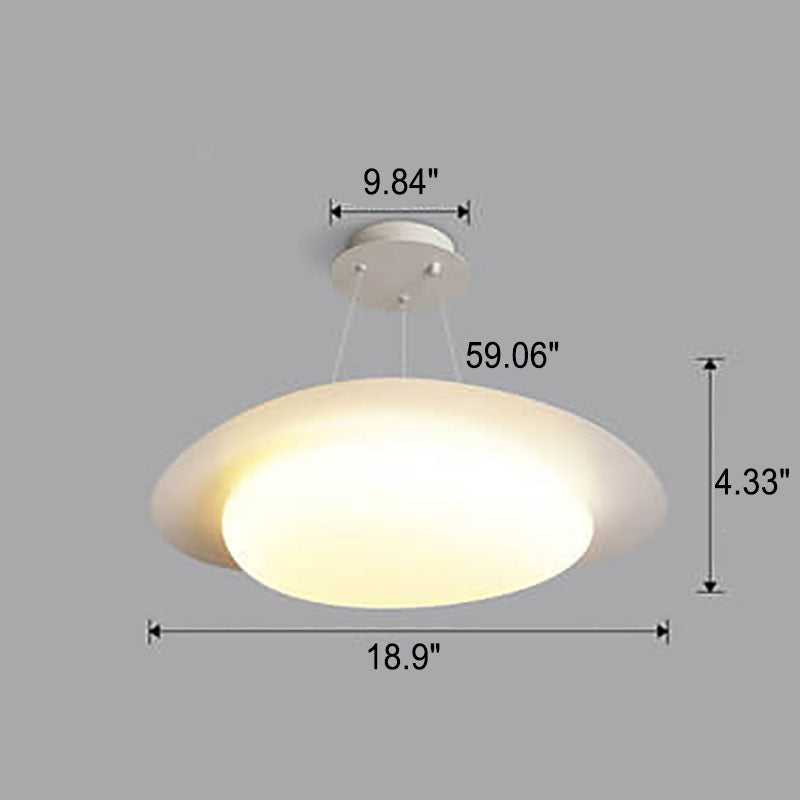 ضوء قلادة LED من الأكريليك الحديدي الأبيض على شكل حصى بأسلوب الشمال البسيط 