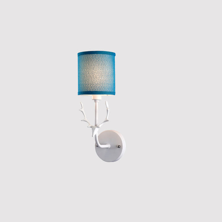 Conception de tête de cerf créative en tissu industriel 1-lumière applique murale 
