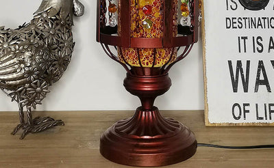 Türkische Vintage Laterne aus Buntglas mit 1 Leuchte 