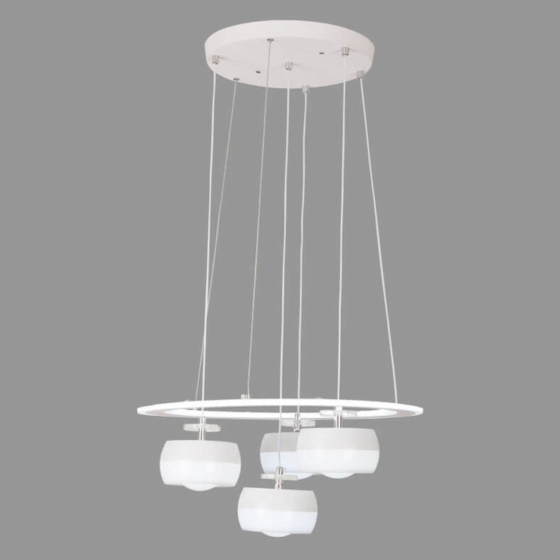 ثريا LED من الألومنيوم والحديد المطاوع بتصميم حديث وبسيط 