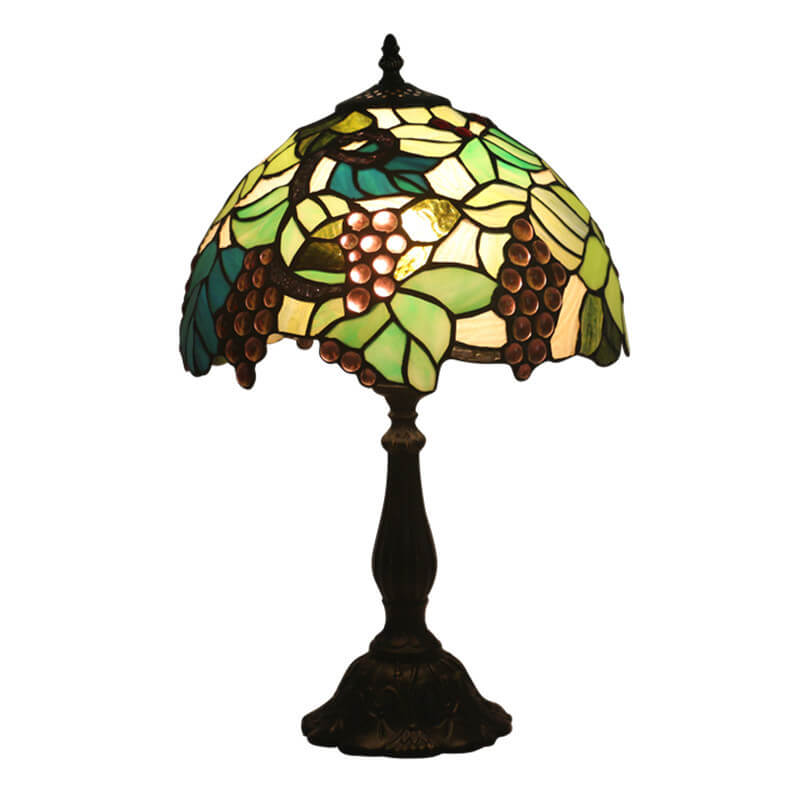 Tiffany Rustic Fruit Stained Glass 1-Light Table Lamp