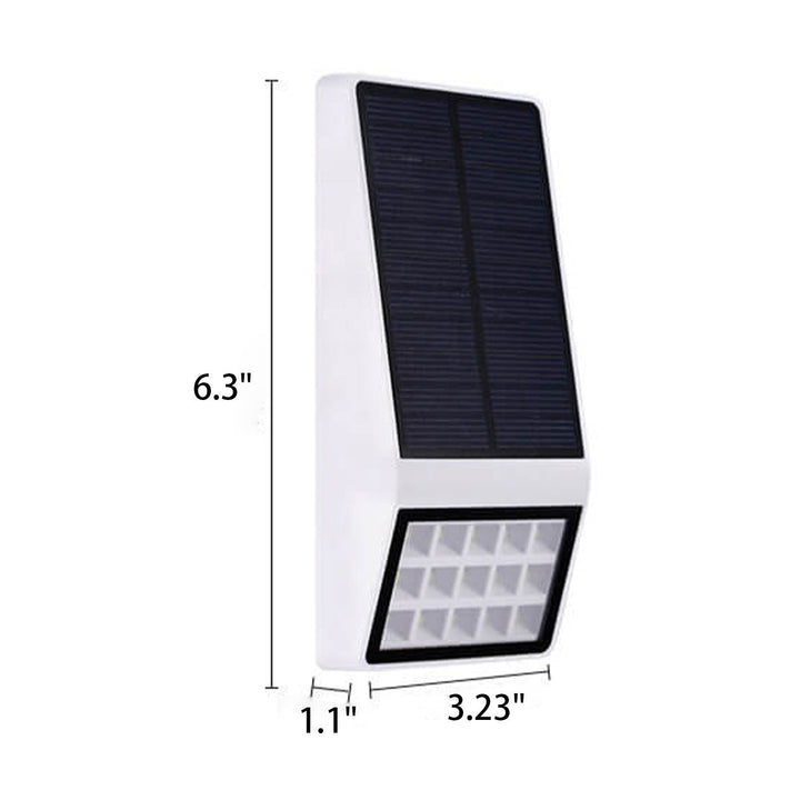 Lampe d'applique murale à capteur mural de clôture extérieure carrée solaire simple 