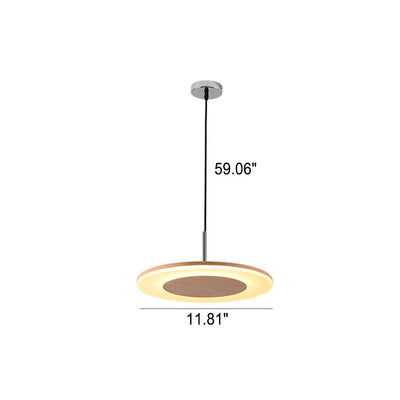 Nordic Creative Round Flying Saucer Flat LED Pendant Light