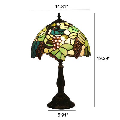 Tiffany Rustic Fruit Stained Glass 1-Light Table Lamp
