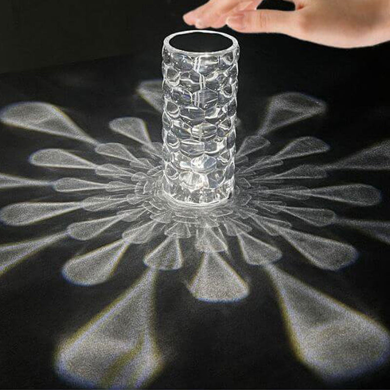 Kreative Kristall-Diamant-Wassertropfen-wiederaufladbare Touch-LED-Nachtlicht-Tischlampe