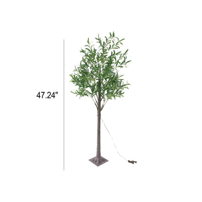 Lumière décorative moderne créative à feuilles d'olivier LED simulation plantes 