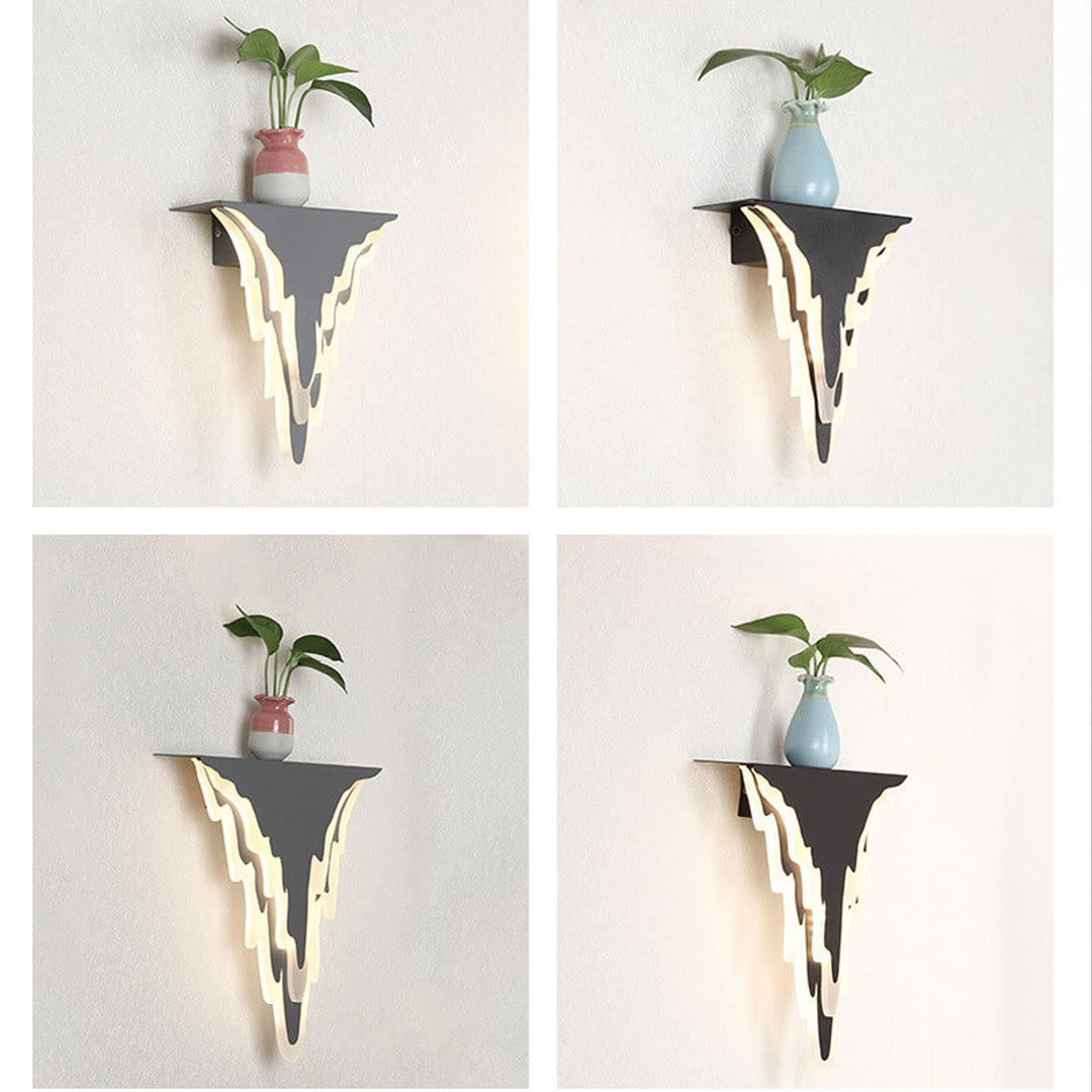 Lámpara de pared interior de acrílico de forma irregular de arte de hierro nórdico 