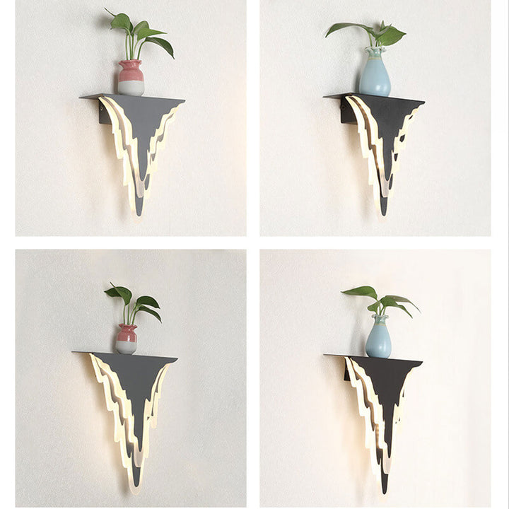 Lámpara de pared interior de acrílico de forma irregular de arte de hierro nórdico 