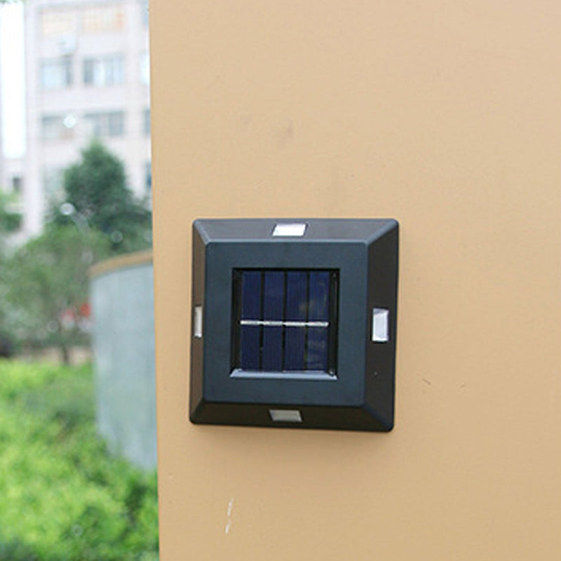 Modern Square Solar Outdoor Lawn LED Garden Ground  Landscape Light Wall Sconce Lamp