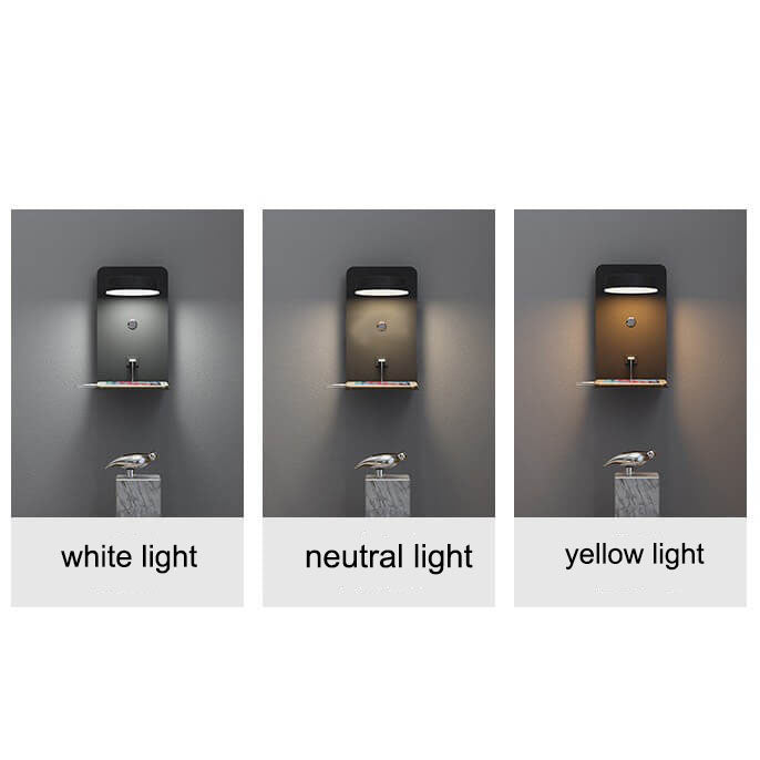 Modern Iron Square LED USB Rechargeable Wall Sconce Lamp