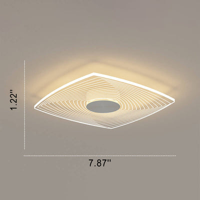 Minimalistische runde quadratische LED-Deckenleuchte aus Acryl 