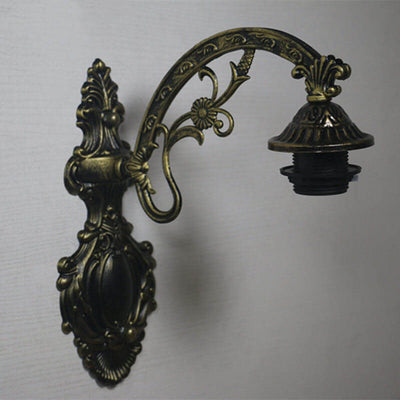 Lámpara de Aplique de Pared de Vidrio Semicircular Europeo de 1 Luz Tiffany 