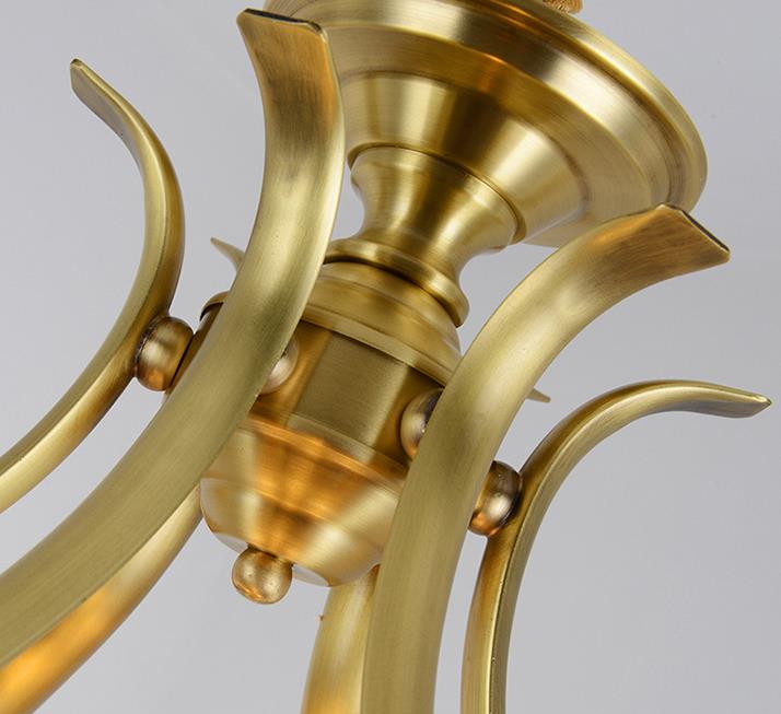 Moderne Luxus Messing Oval Laterne 3-Licht Kronleuchter 