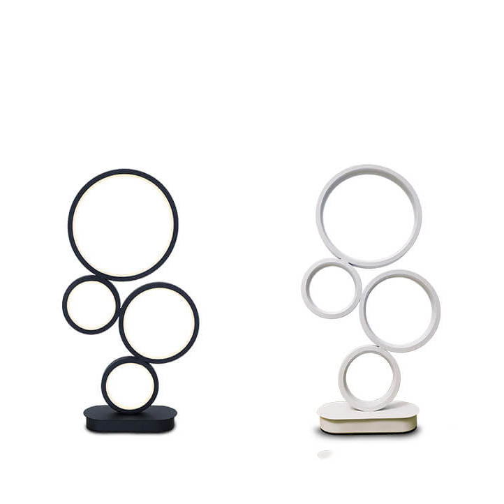 Minimalist 4-Circle Ring LED Table Lamp