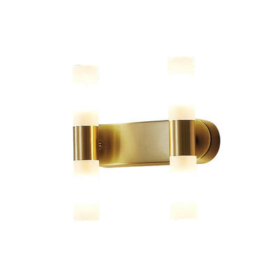 Modern Luxury Column Acrylic Brass 1/2/4 Light LED Wall Sconce Lamp