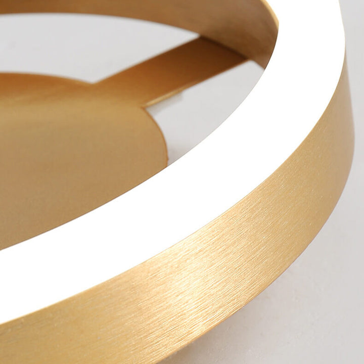 Plafonnier LED moderne carré et rond semi-encastré 