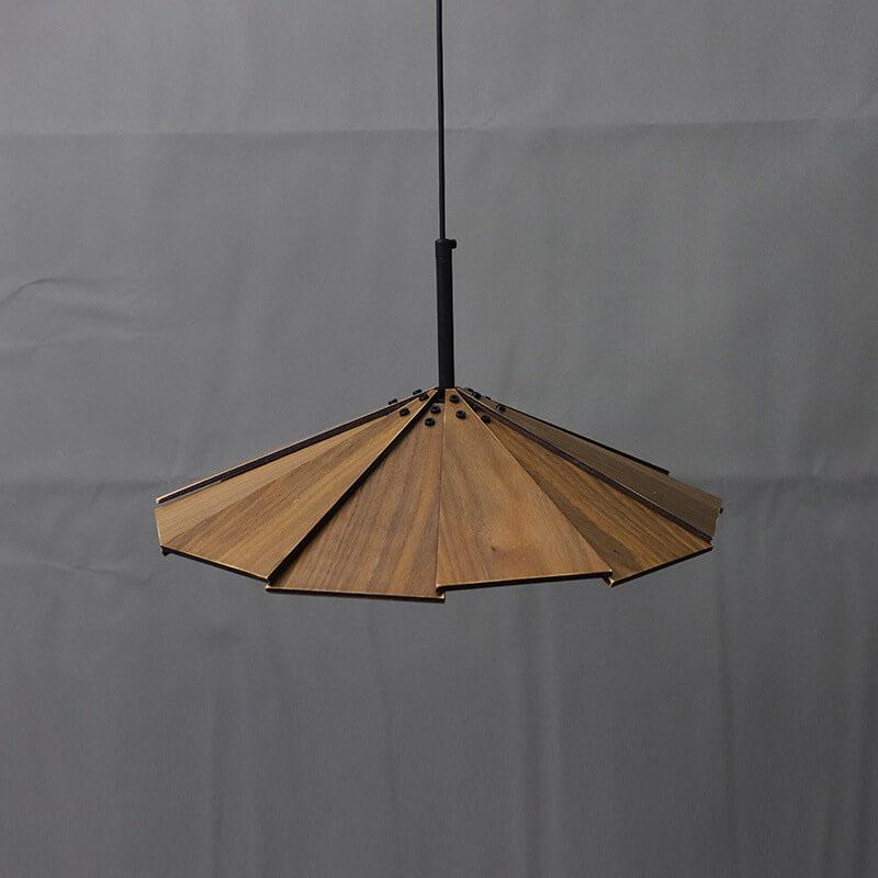 Nordic Wooden Splicing Flying Saucer 1-Light Pendant Light