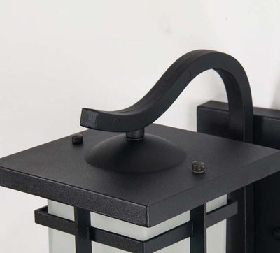 Lampe applique murale 1 lumière étanche rétro à carreaux pour extérieur 