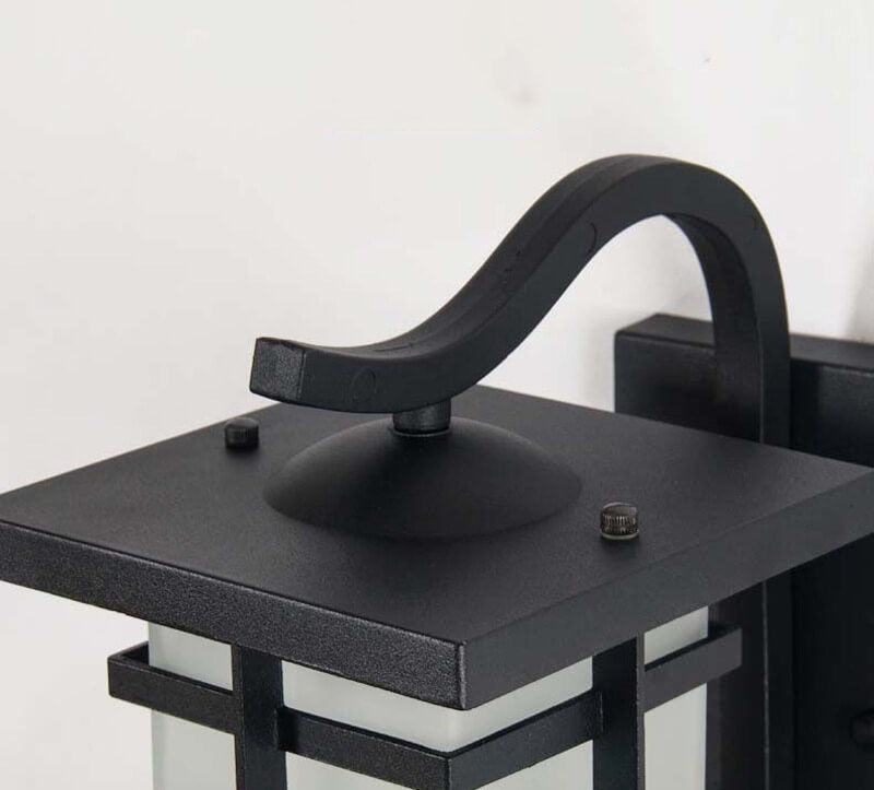 Lampe applique murale 1 lumière étanche rétro à carreaux pour extérieur 