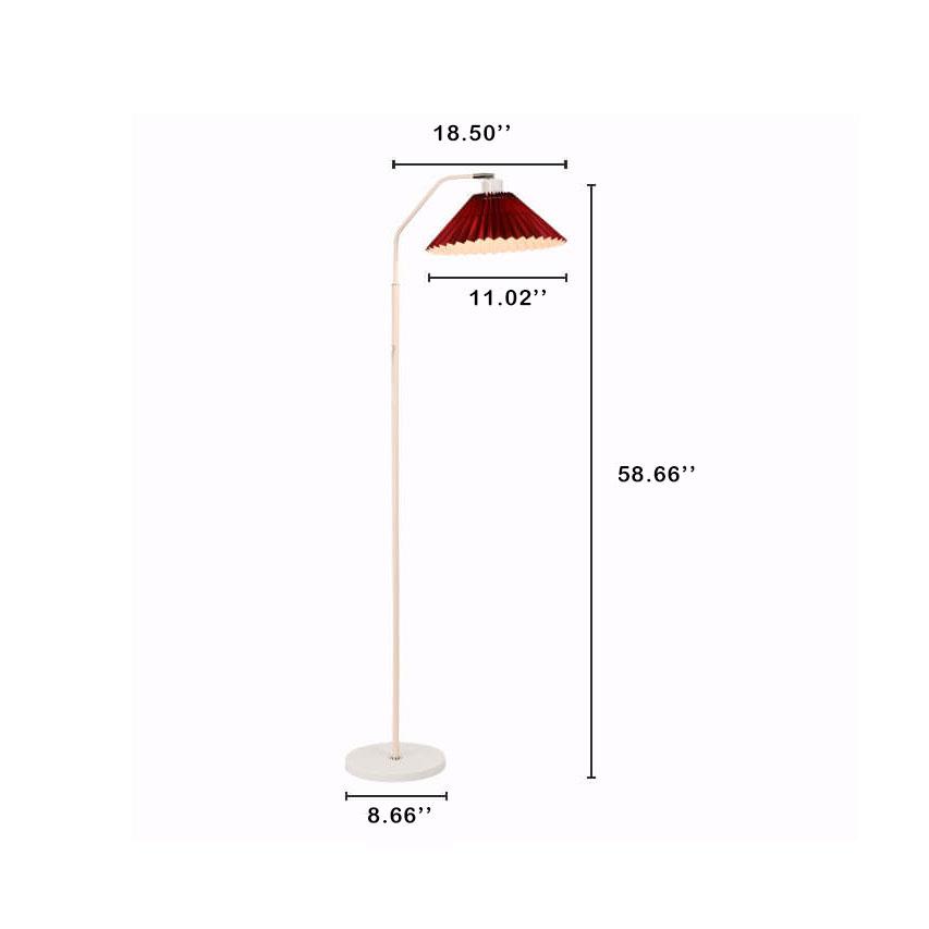 Minimalistische Stofffaltenlampe 1-Licht Stehende Stehlampe 