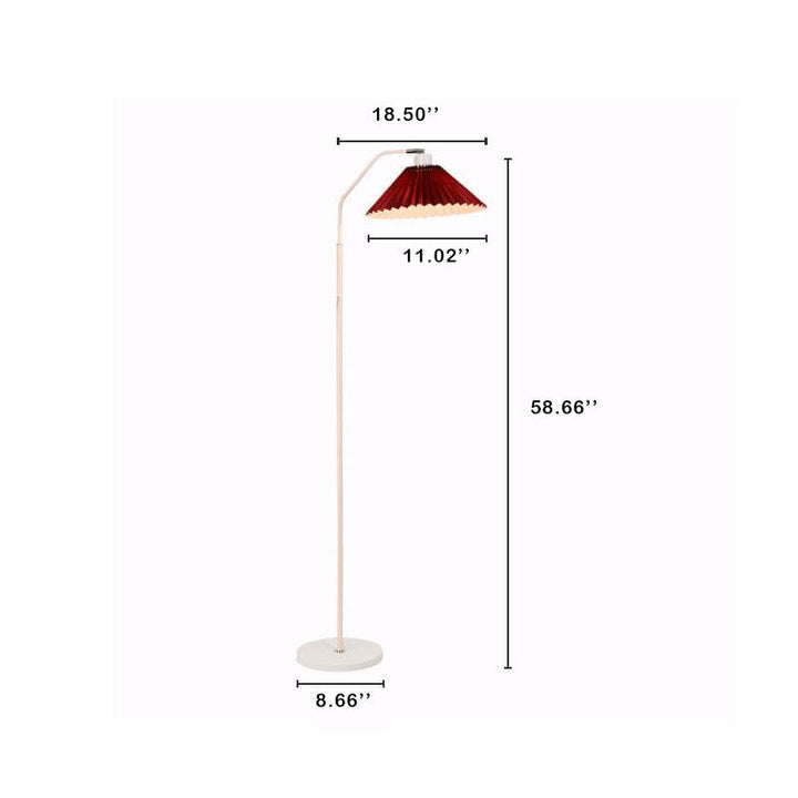 Minimalistische Stofffaltenlampe 1-Licht Stehende Stehlampe 