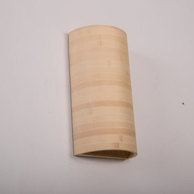 Moderne halbzylindrische 2-flammige Wandleuchte aus Bambus 