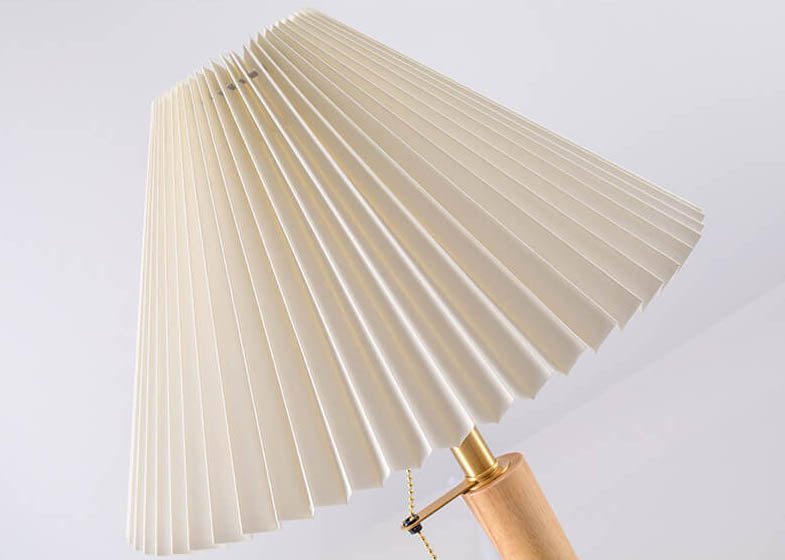 Retro Plissierter Zugschalter 1-Licht Tischlampe 