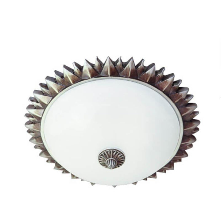 Vintage Glass Sun Bowl Shaped 1/3-Light Flush Mount Ceiling Light