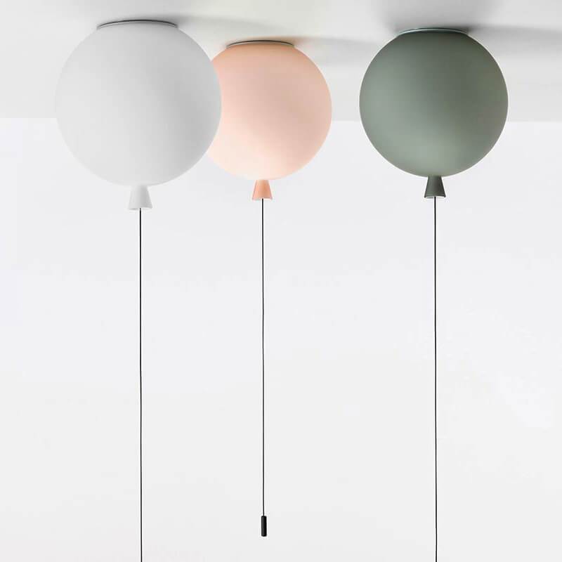 Nordic Colorful Balloon Glass 1-Light Flush Mount Ceiling Light