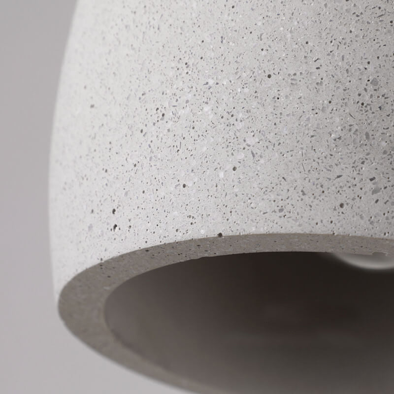 Suspension Luminaire Minimaliste en Dôme de Ciment à 1 Lumière 