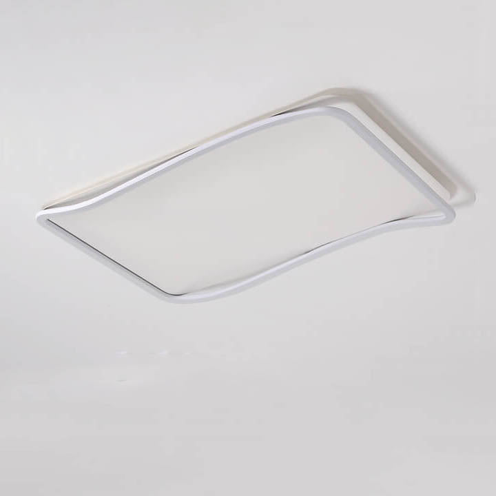 Minimalist Rectangular Aluminum LED Flush Mount Ceiling Light