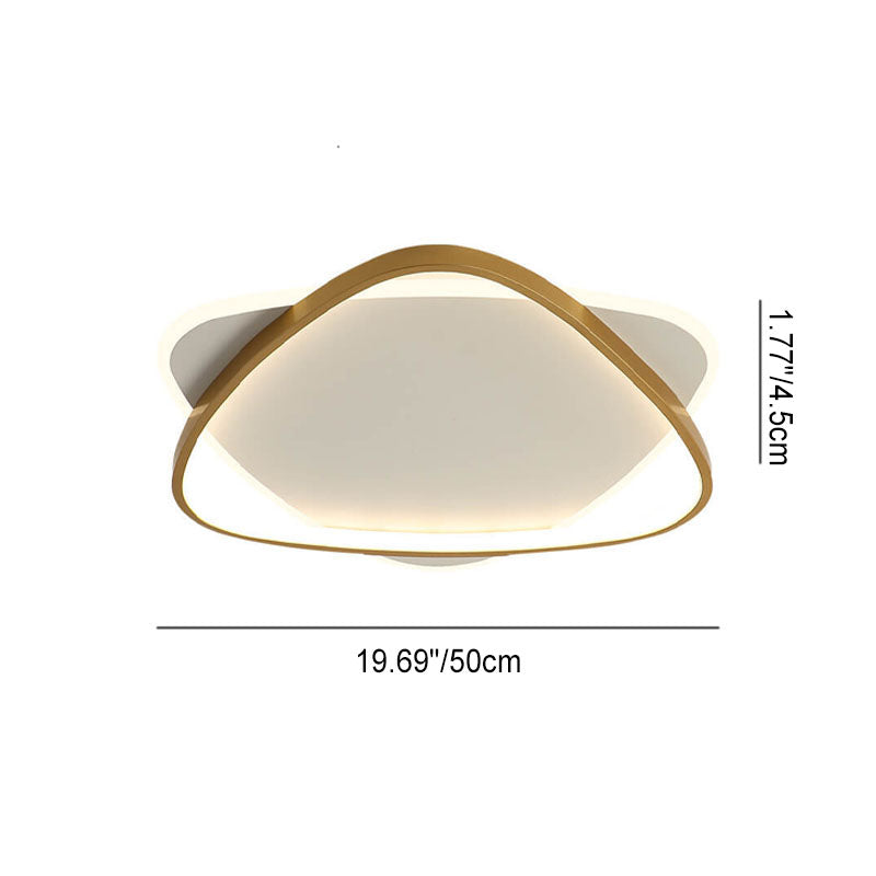 Luz de montaje empotrado LED de acrílico de hierro con triángulo creativo minimalista moderno 