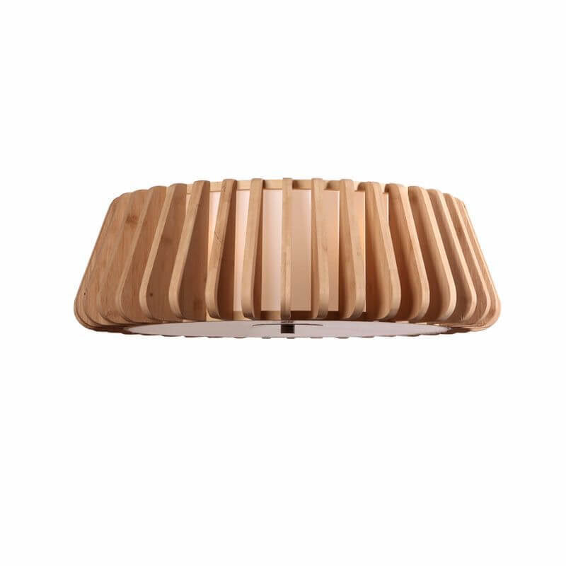 Contemporary Nordic Solid Wood Round Shape 3/4/5 Light Ceiling Light For Living Room