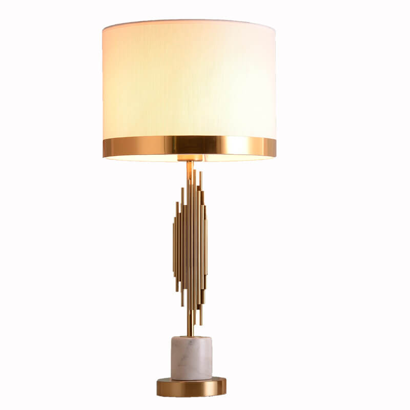 Nordic Luxury Fabric Marble Base 1-Light Table Lamp
