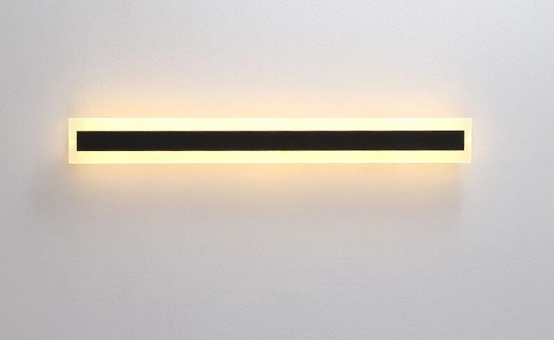 Minimalistische, längliche, stabförmige 1-Licht LED Acryl Außen wasserdichte Wandleuchte 