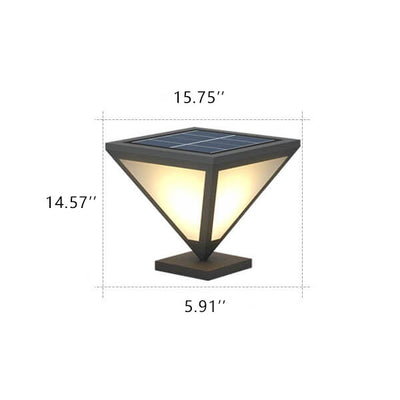 Simple Triangle LED Solar Outdoor Waterproof Lawn Fence Lamp