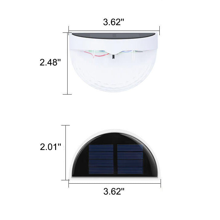Lámpara de Aplique de Pared de Sombra de Luz Impermeable para Exterior en Semicírculo Solar 