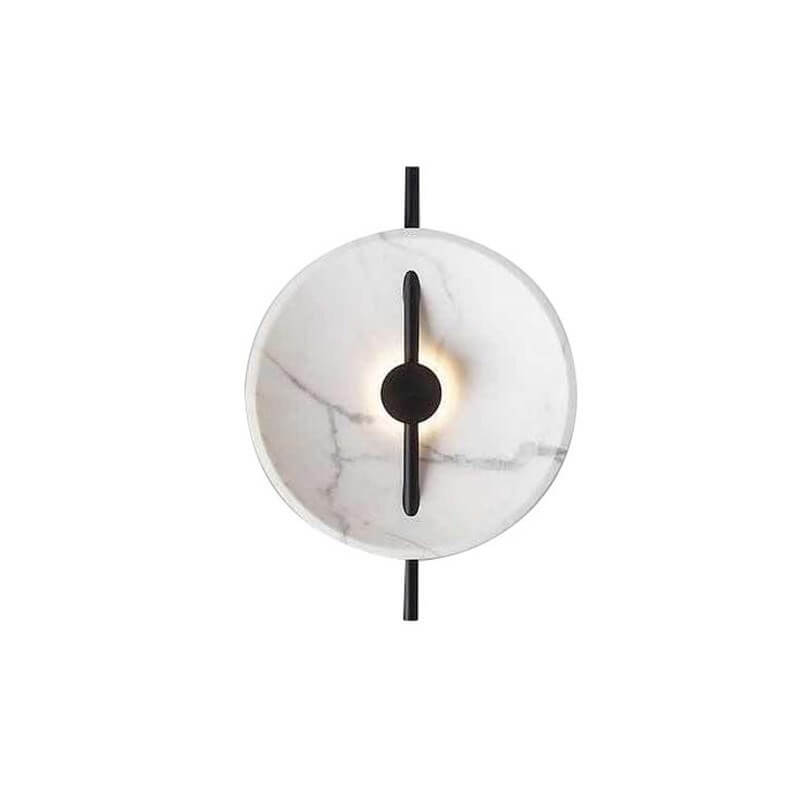 Minimalist Resin Marble Round LED Wall Sconce Lamp