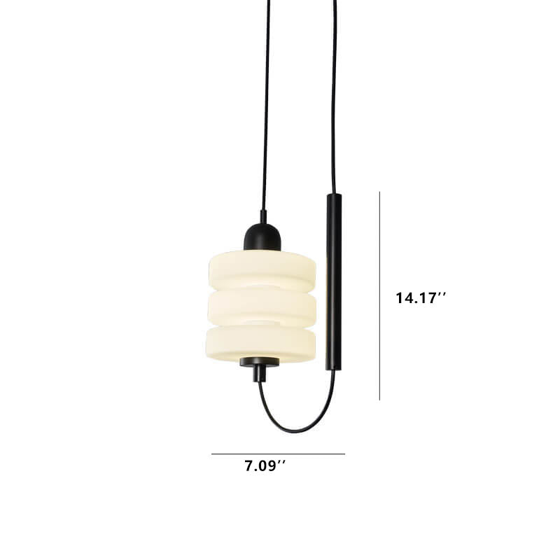 Minimalist Creative Frosted Glass Lantern 1-Light LED Pendant Light